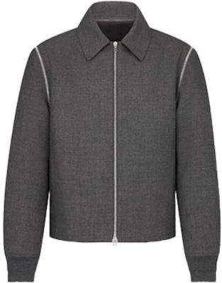 DIOR 灰色翻领拉链夹克 393C404A5854-C840 Buy DIOR 灰色翻领拉链夹克 393C404A5854-C840