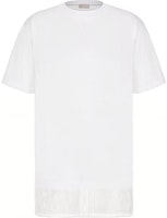 DIOR Solid White Crew Neck Short Sleeve T-Shirt 113J632A0677-C080 DIOR Solid White Crew Neck Short Sleeve T-Shirt 113J632A0677-C080