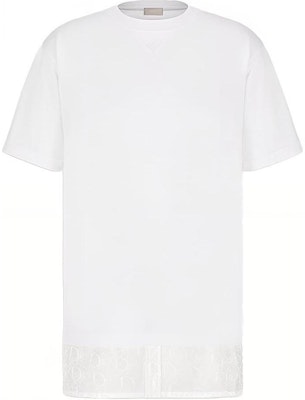 DIOR ホワイト クルーネック 半袖 Tシャツ 113J632A0677-C080 Buy DIOR ホワイト クルーネック 半袖 Tシャツ 113J632A0677-C080
