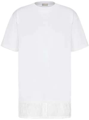 DIOR ホワイト クルーネック 半袖 Tシャツ 113J632A0677-C080 Order DIOR ホワイト クルーネック 半袖 Tシャツ 113J632A0677-C080