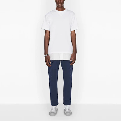 DIOR ホワイト クルーネック 半袖 Tシャツ 113J632A0677-C080 Shop DIOR ホワイト クルーネック 半袖 Tシャツ 113J632A0677-C080