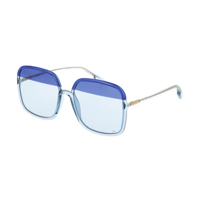 DIOR Sostellaire1 Oversized Square Sunglasses Blue Unisex Couple Style. SOSTELLAIRE1-ZX9UY