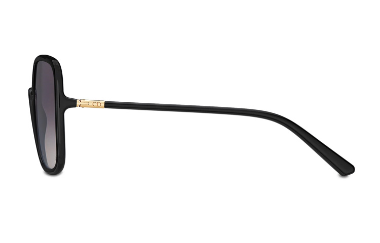 Shop DIOR SOSTELLAIRE S1U 方形宽边男女通用太阳镜 黑色 DIORSOSTELLAIRE S1U-10B1