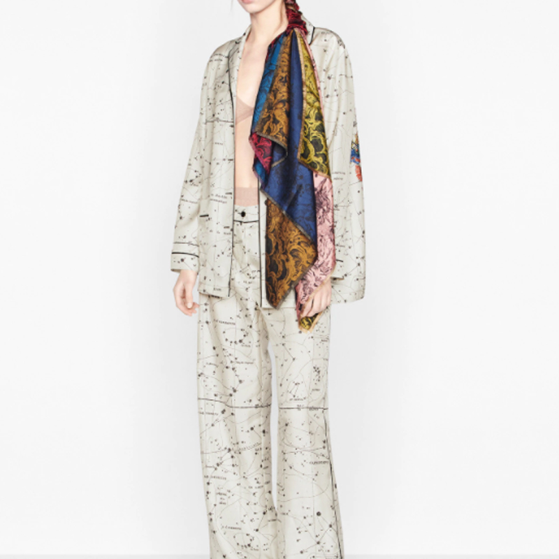 Dior Square Scarf Pink and Navy Blue Silk Twill 15CON070I606-C408 圖 6