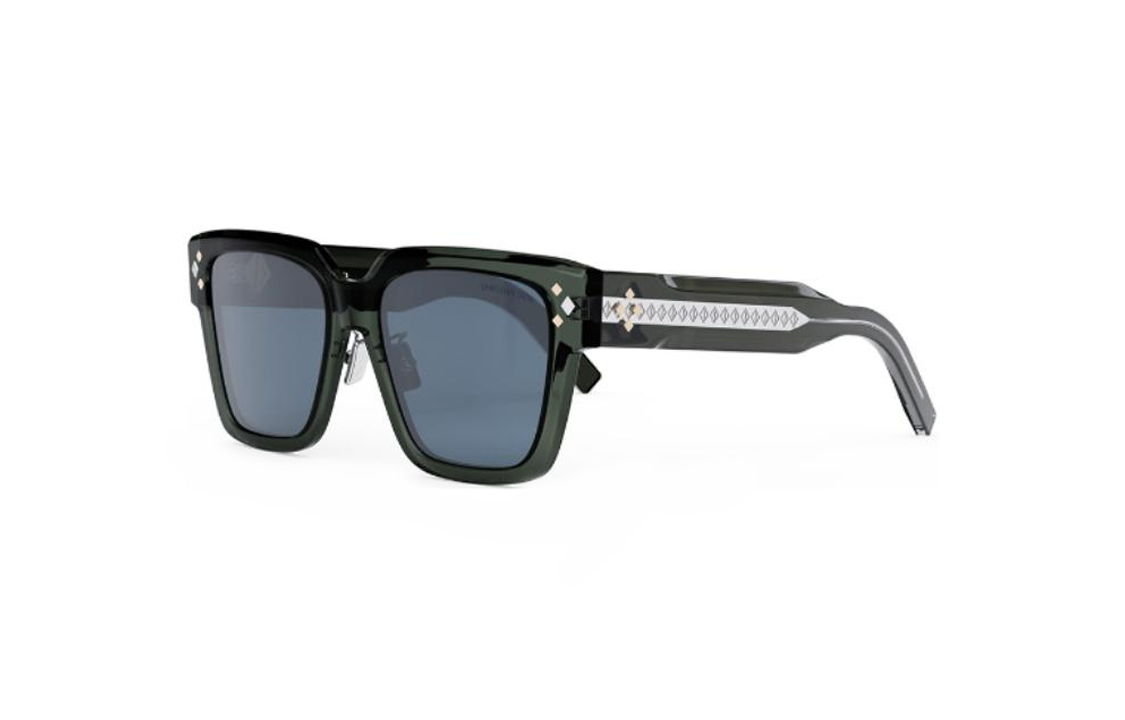 DIOR Square Sunglasses Unisex Couple Style Green with Logo Temples. CD Diamond S3F 圖 2