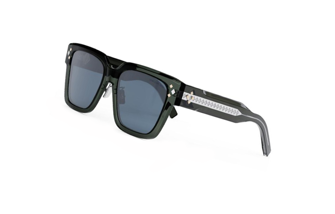 DIOR Square Sunglasses Unisex Couple Style Green with Logo Temples. CD Diamond S3F 圖 4