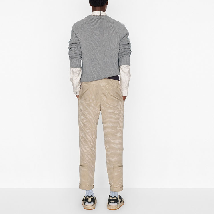 DIOR SS21 Grey Crewneck Knit Long Sleeve Sweater. 113M638AT187-C885 圖 5