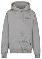 DIOR SS21 Grey Oversized Printed Cotton Fleece Hoodie for Men 183J688A0531-C889 DIOR SS21 Grey Oversized Printed Cotton Fleece Hoodie for Men 183J688A0531-C889