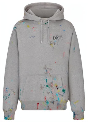 DIOR SS21 灰色印花純棉寬鬆連帽上衣 男款 183J688A0531-C889 Buy DIOR SS21 灰色印花純棉寬鬆連帽上衣 男款 183J688A0531-C889