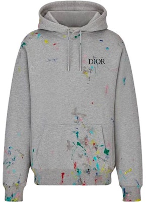 DIOR SS21 灰色印花純棉寬鬆連帽上衣 男款 183J688A0531-C889 Order DIOR SS21 灰色印花純棉寬鬆連帽上衣 男款 183J688A0531-C889