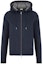 Buy DIOR SS21 Navy Blue Cotton Blend Loose Fit Knit Zip-Up Hoodie 113M221AT225-C585