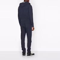 Purchase DIOR SS21 Navy Blue Hoodie Rajut Loose Fit dengan Resleting. 113M221AT225-C585