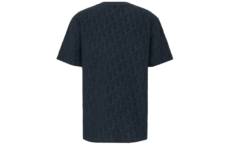 Lookbook ディオール SS21 オブリークプリント コットン Tシャツ ネイビーブルー 113J692A0614-C540