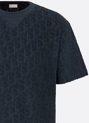 DIOR SS21 Oblique印花棉质T恤 深蓝色 113J692A0614-C540 Cheap DIOR SS21 Oblique印花棉质T恤 深蓝色 113J692A0614-C540