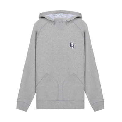 DIOR SS21 Oversized Cotton Hoodie Grey - Fashion 113J636A0692-880
