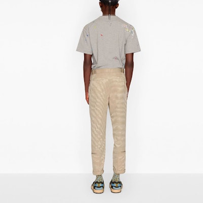 Dior SS21 Oversized Logo T-Shirt Gray 183J686A0554-C889 Details for Dior SS21 Oversized Logo T-Shirt Gray 183J686A0554-C889