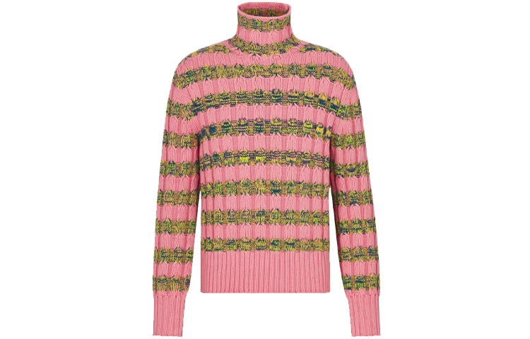 DIOR SS21 Oversized Turtleneck Sweater Pink 183M623AT246-C485