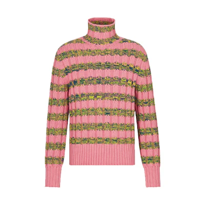 DIOR SS21 Oversized Turtleneck Sweater Pink 183M623AT246-C485