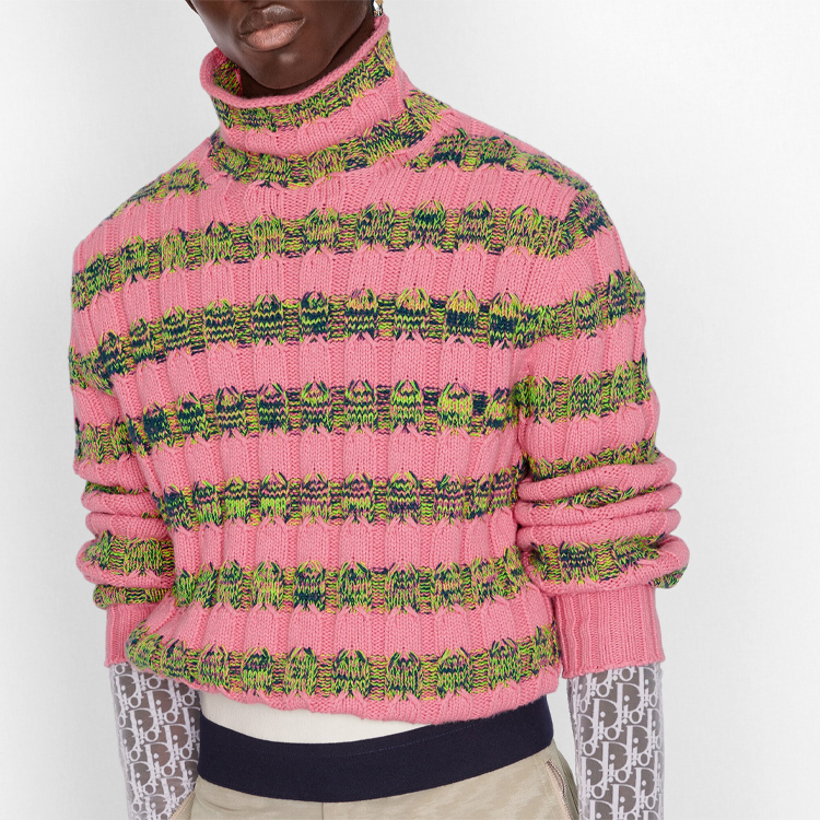 Details for ディオール SS21 オーバーサイズ タートルネック セーター ピンク 183M623AT246-C485