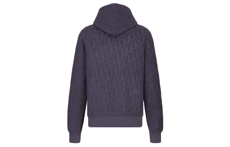 DIOR SS21 Purple Oblique Pattern Cotton Terry Hoodie 113J631A0684-C484 圖 3