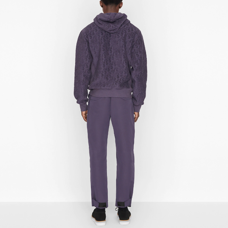 DIOR SS21 Purple Oblique Pattern Cotton Terry Hoodie 113J631A0684-C484 圖 5