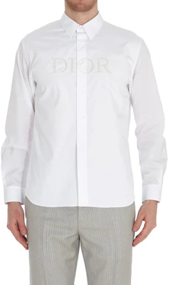 DIOR SS21 ホワイトコットンシャツ フロント刺繍ロゴ付き. 183C532A1581-080 Buy DIOR SS21 ホワイトコットンシャツ フロント刺繍ロゴ付き. 183C532A1581-080