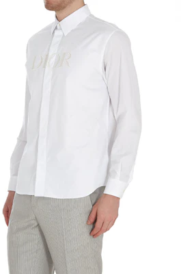DIOR SS21 ホワイトコットンシャツ フロント刺繍ロゴ付き. 183C532A1581-080 Details for DIOR SS21 ホワイトコットンシャツ フロント刺繍ロゴ付き. 183C532A1581-080