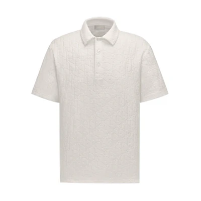 DIOR SS21 White Plain Short Sleeve Polo Shirt 113J812A0614-C020