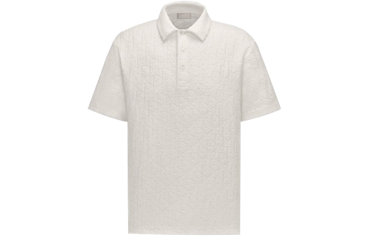 Order DIOR SS21 Kaos Polo Lengan Pendek Putih Polos. 113J812A0614-C020