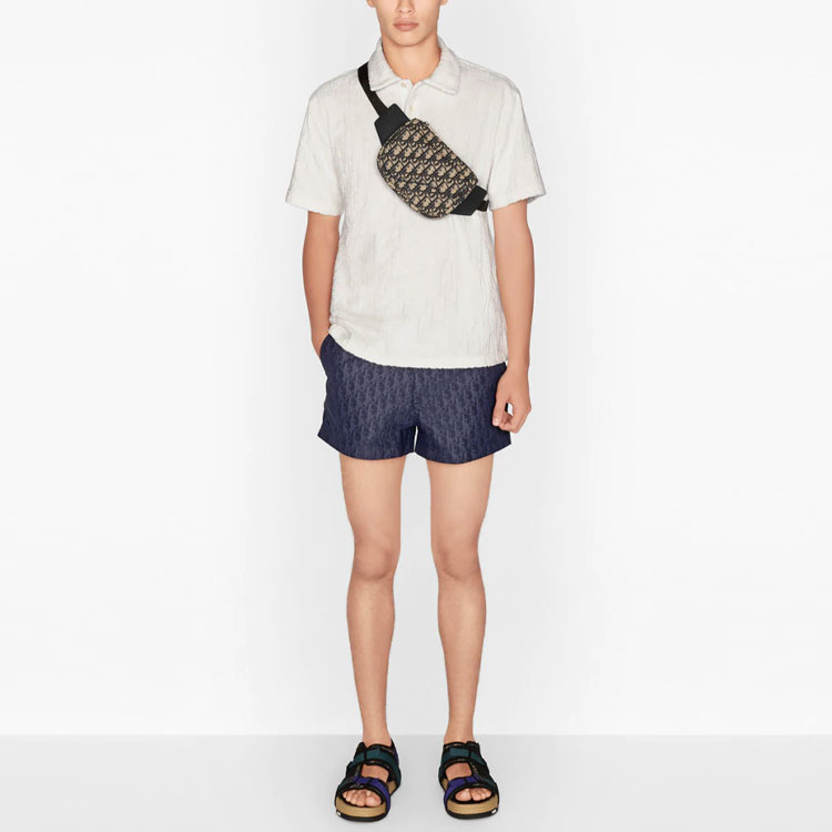 Shop DIOR SS21 Kaos Polo Lengan Pendek Putih Polos. 113J812A0614-C020