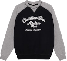 DIOR SS22 Black Color-Block Logo Print Long Sleeve Sweatshirt 213J681A0531-C988 DIOR SS22 Black Color-Block Logo Print Long Sleeve Sweatshirt 213J681A0531-C988