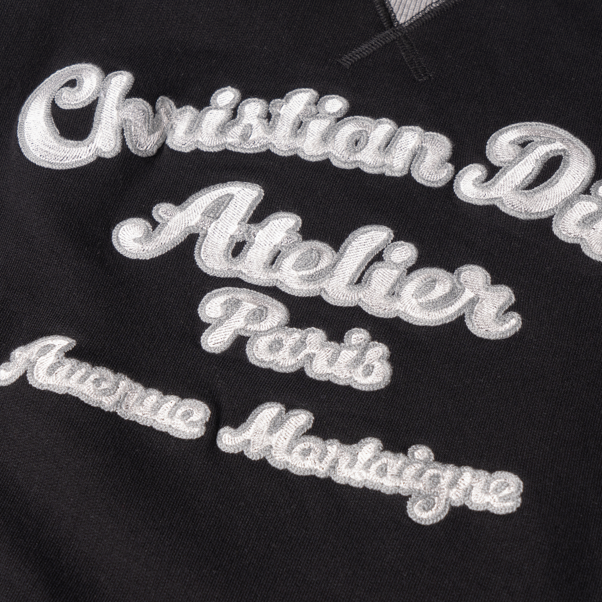 Details for DIOR SS22  Black Color-Block Logo Print Long Sleeve Sweatshirt 213J681A0531-C988