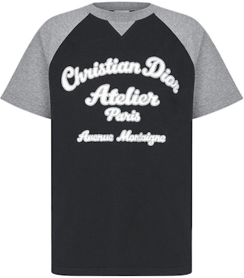 DIOR SS22 Black Loose Fit T-Shirt with Letter Print Design 213J635A0677-C988 Order DIOR SS22 Black Loose Fit T-Shirt with Letter Print Design 213J635A0677-C988