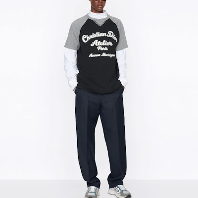 DIOR SS22 Black Loose Fit T-Shirt with Letter Print Design 213J635A0677-C988 Shop DIOR SS22 Black Loose Fit T-Shirt with Letter Print Design 213J635A0677-C988