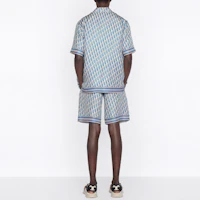 Purchase Dior SS22 藍色Logo印花直筒休閒褲 013C121A4751-C582