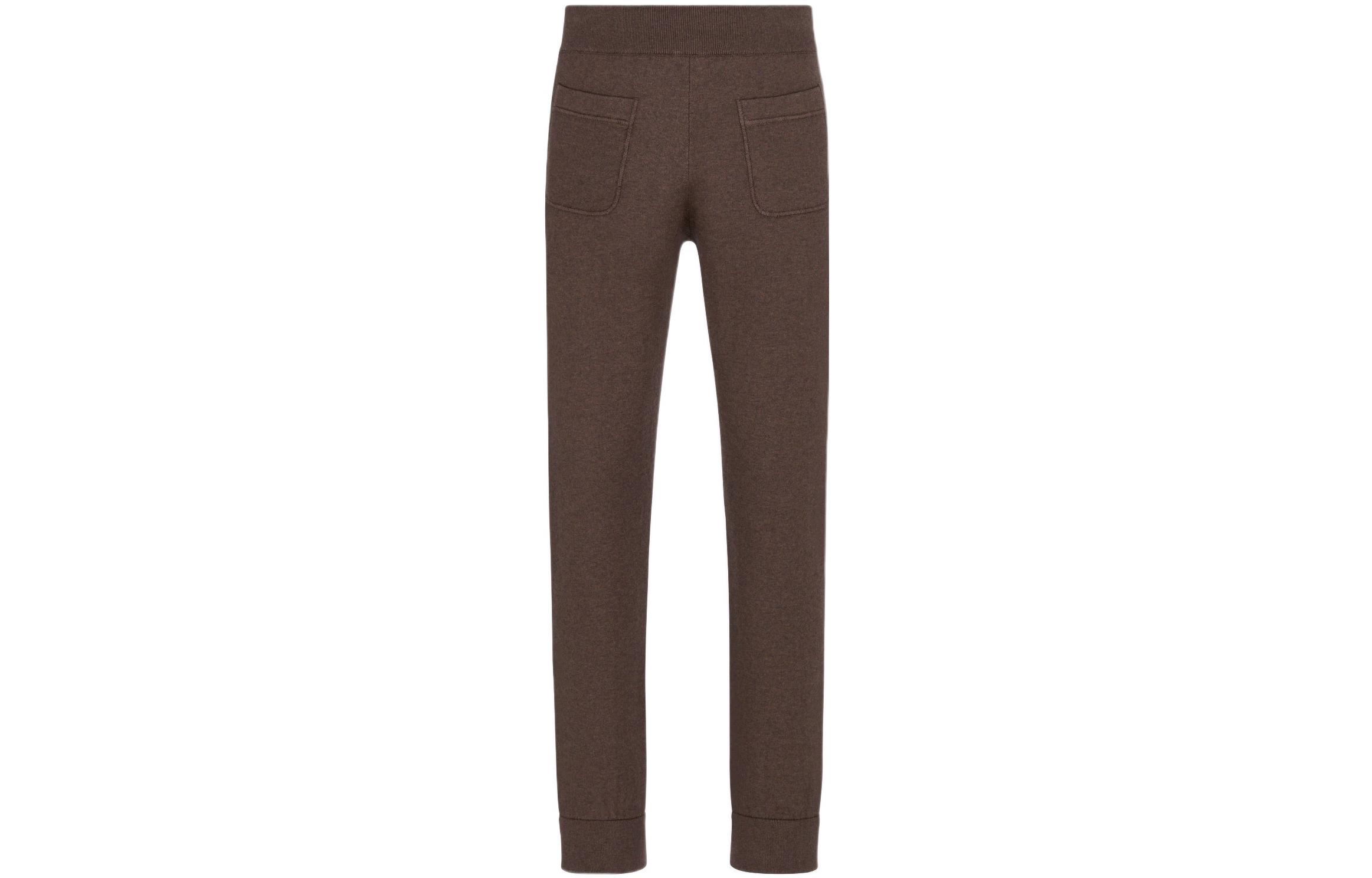 Lookbook DIOR SS22  Brown Solid Knit Straight-Leg Joggers Elastic Waist. 113M120AT225-C180
