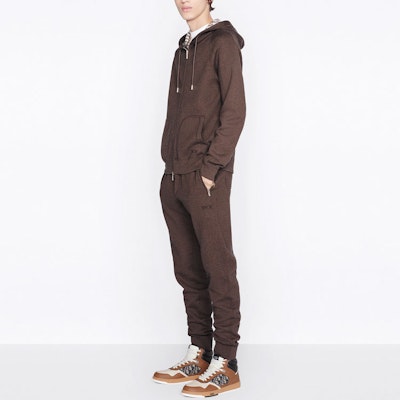 DIOR SS22 Brown Solid Knit Straight-Leg Joggers Elastic Waist. 113M120AT225-C180 Purchase DIOR SS22 Brown Solid Knit Straight-Leg Joggers Elastic Waist. 113M120AT225-C180