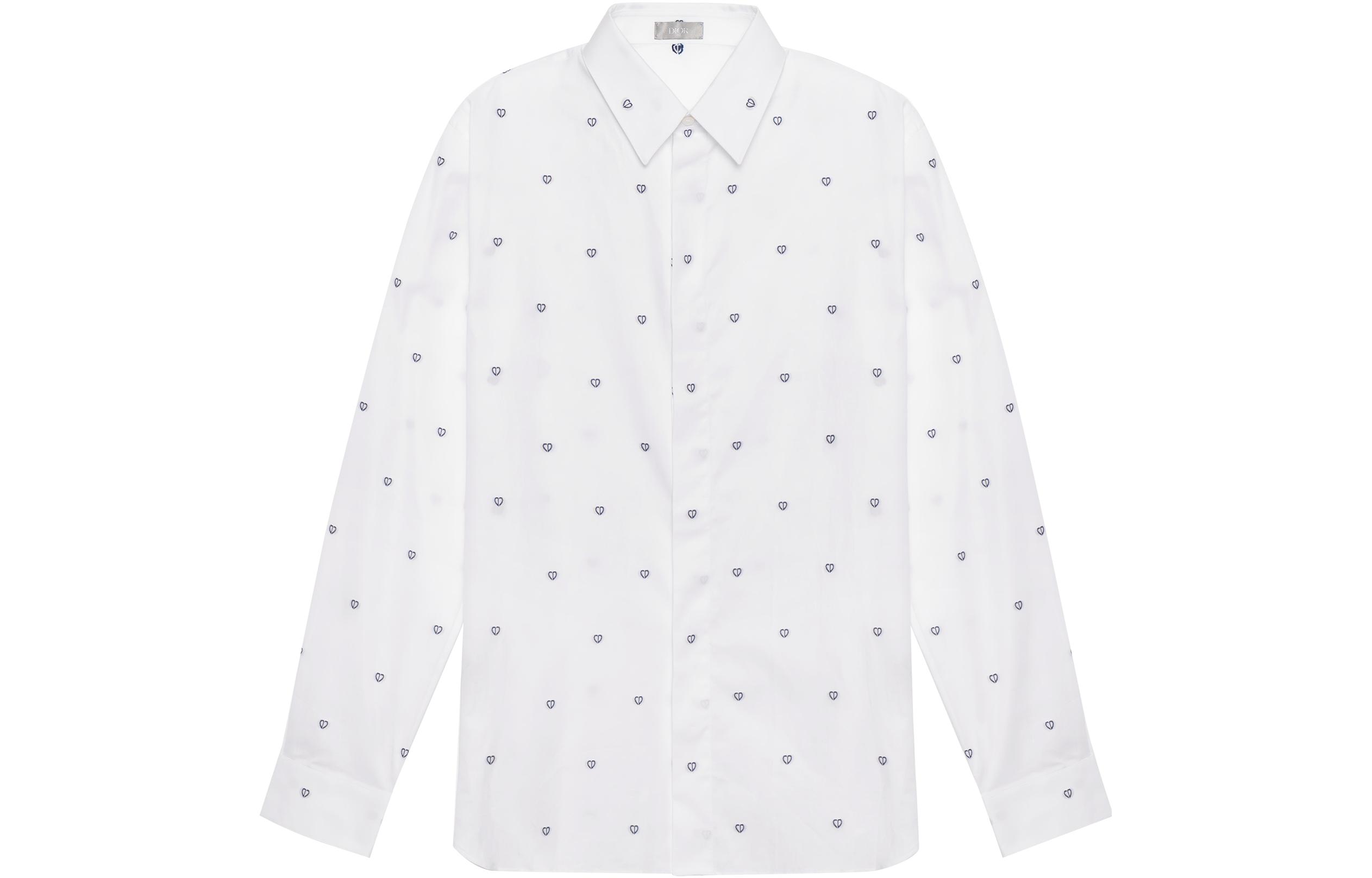 DIOR SS22  Contrast Heart Cotton Shirt White. 013C501A5451-C085 圖 2