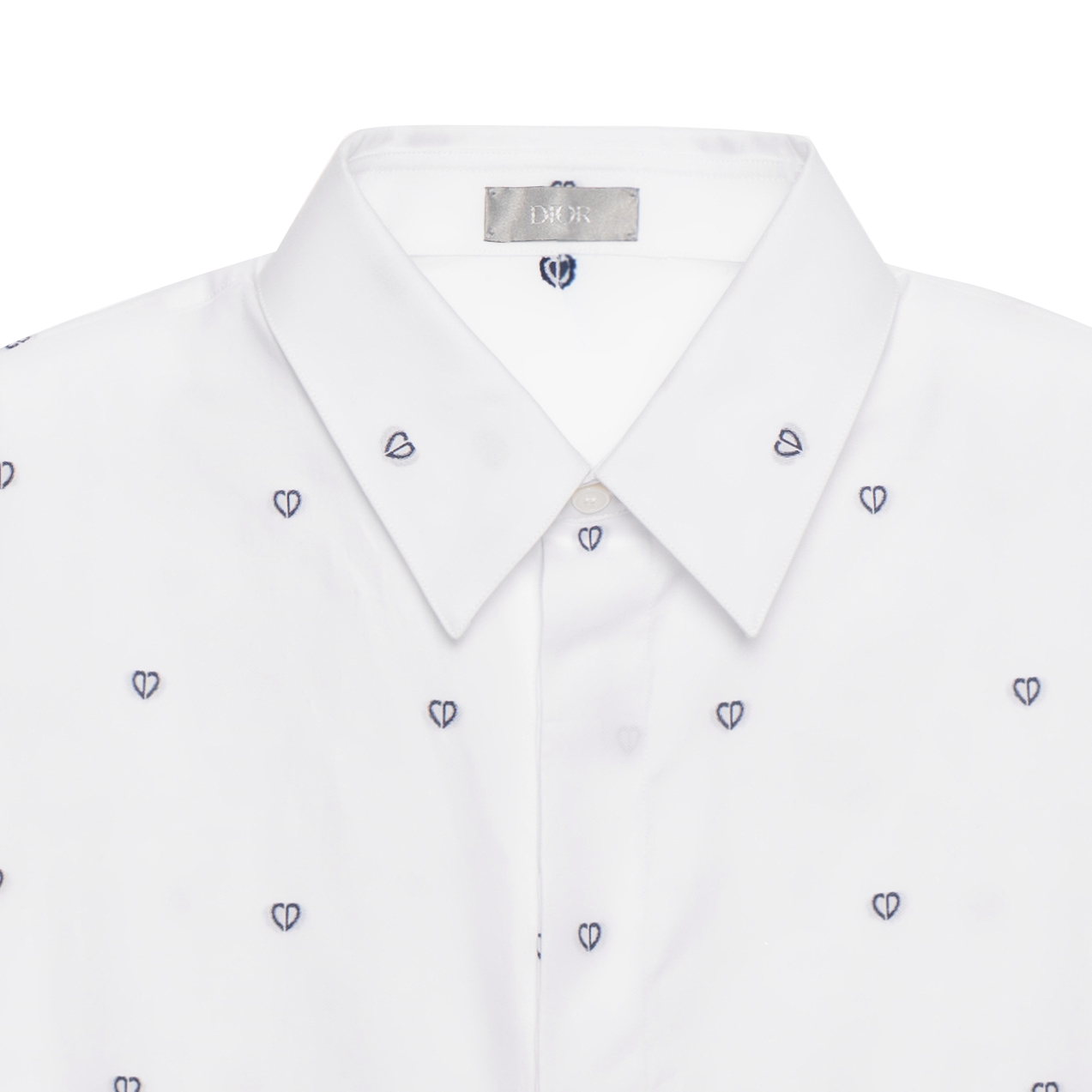 DIOR SS22  Contrast Heart Cotton Shirt White. 013C501A5451-C085 圖 5