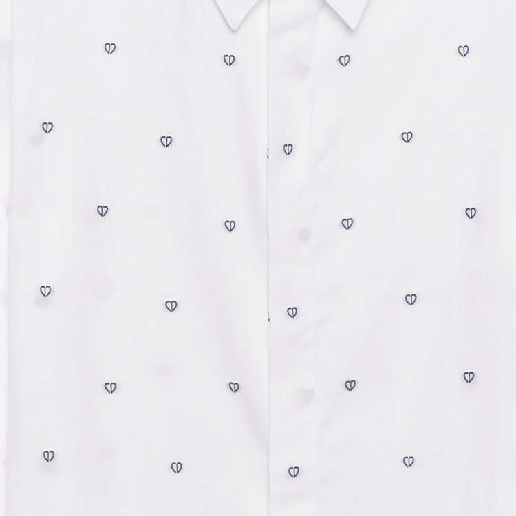 DIOR SS22  Contrast Heart Cotton Shirt White. 013C501A5451-C085 圖 7