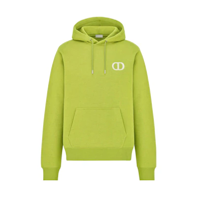 DIOR SS22 Green Pullover Sweatshirt with Logo Embroidery. 113J698A0531-C681