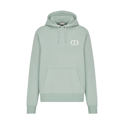 DIOR SS22 Green Pullover Sweatshirt with Logo Embroidery. 113J698A0531-C670