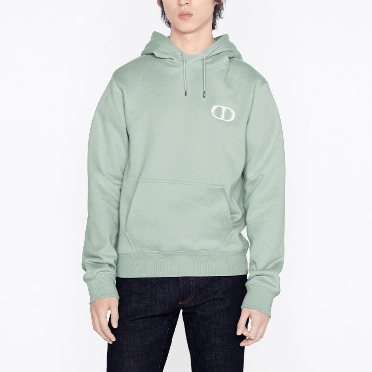 Sizing DIOR SS22 Sweater Hijau Logo Bordir. 113J698A0531-C670