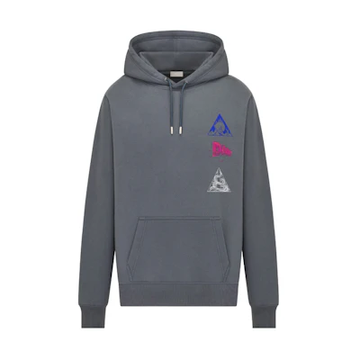 DIOR SS22 Grey Hoodie with Logo Print 393J691A0531-C889