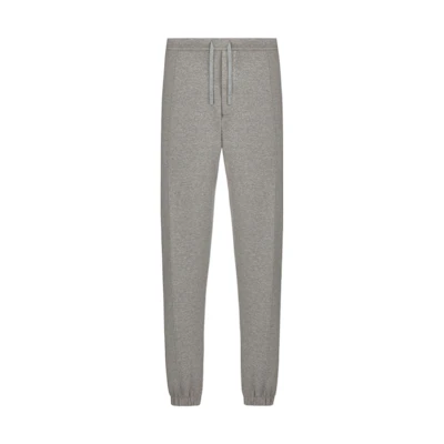 DIOR SS22 Grey Knit Jogger Pants with Drawstring. 243J130A0802-C830