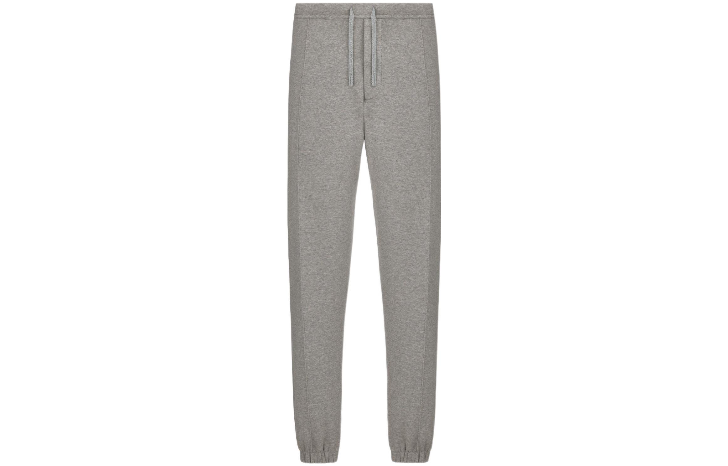 Order DIOR SS22 灰色针织抽绳运动裤。 243J130A0802-C830