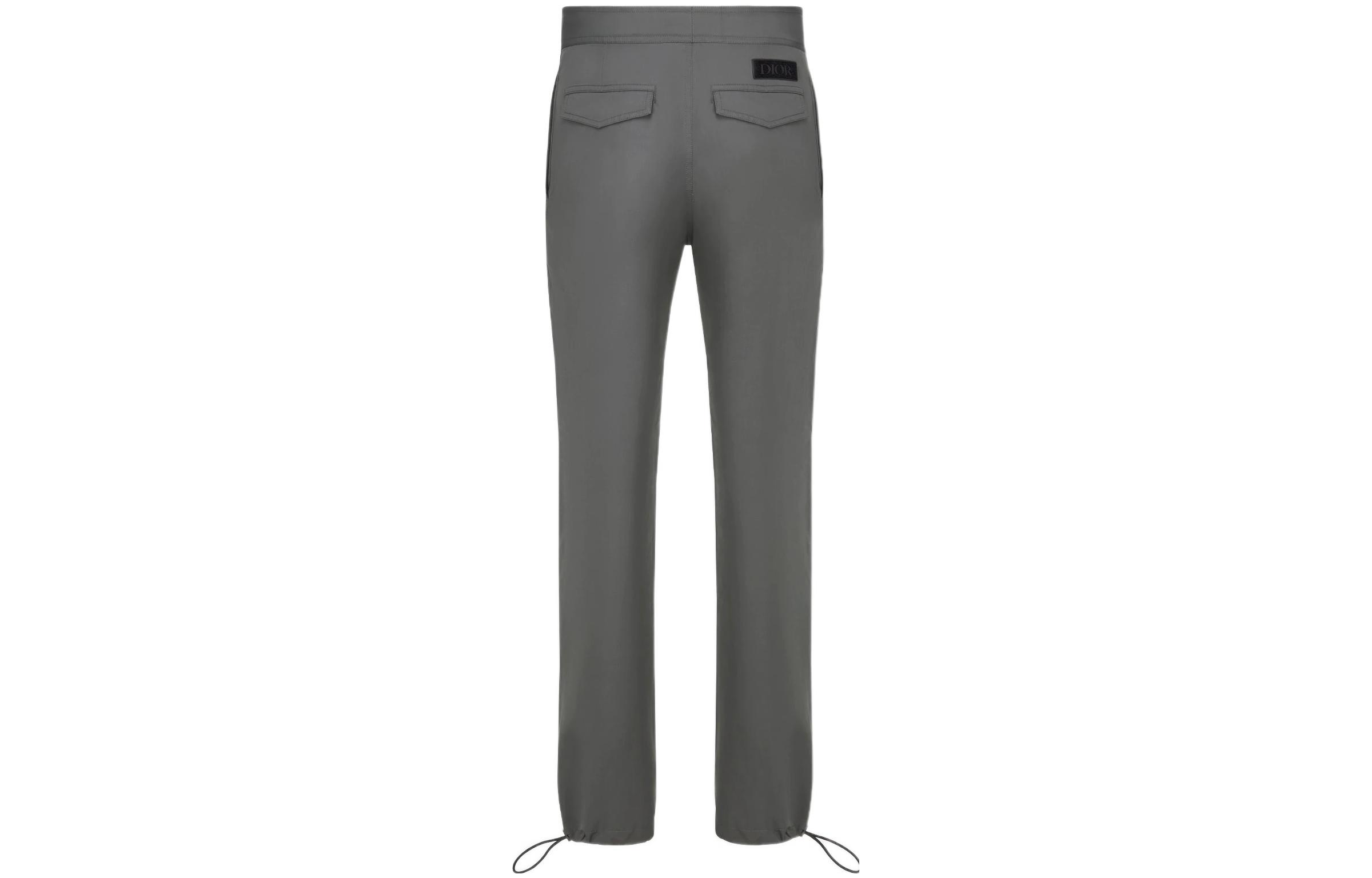 Lookbook DIOR SS22 Celana Panjang Kasual Abu-Abu Solid Model Lurus. 213C109A5457-C830