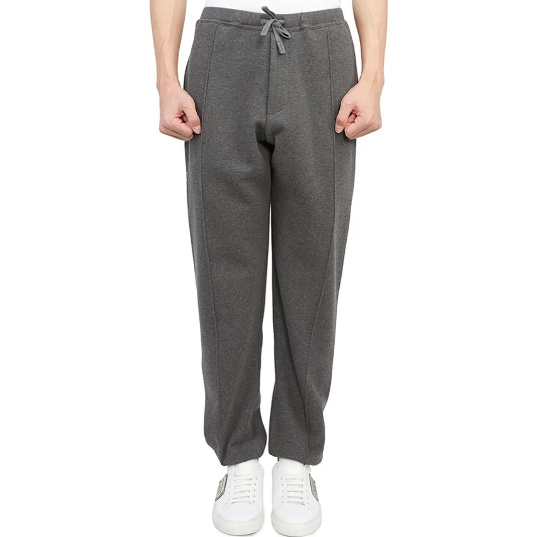 DIOR SS22  Grey Solid Knit Jogger Pants with Drawstring. 243J130A0802C840
