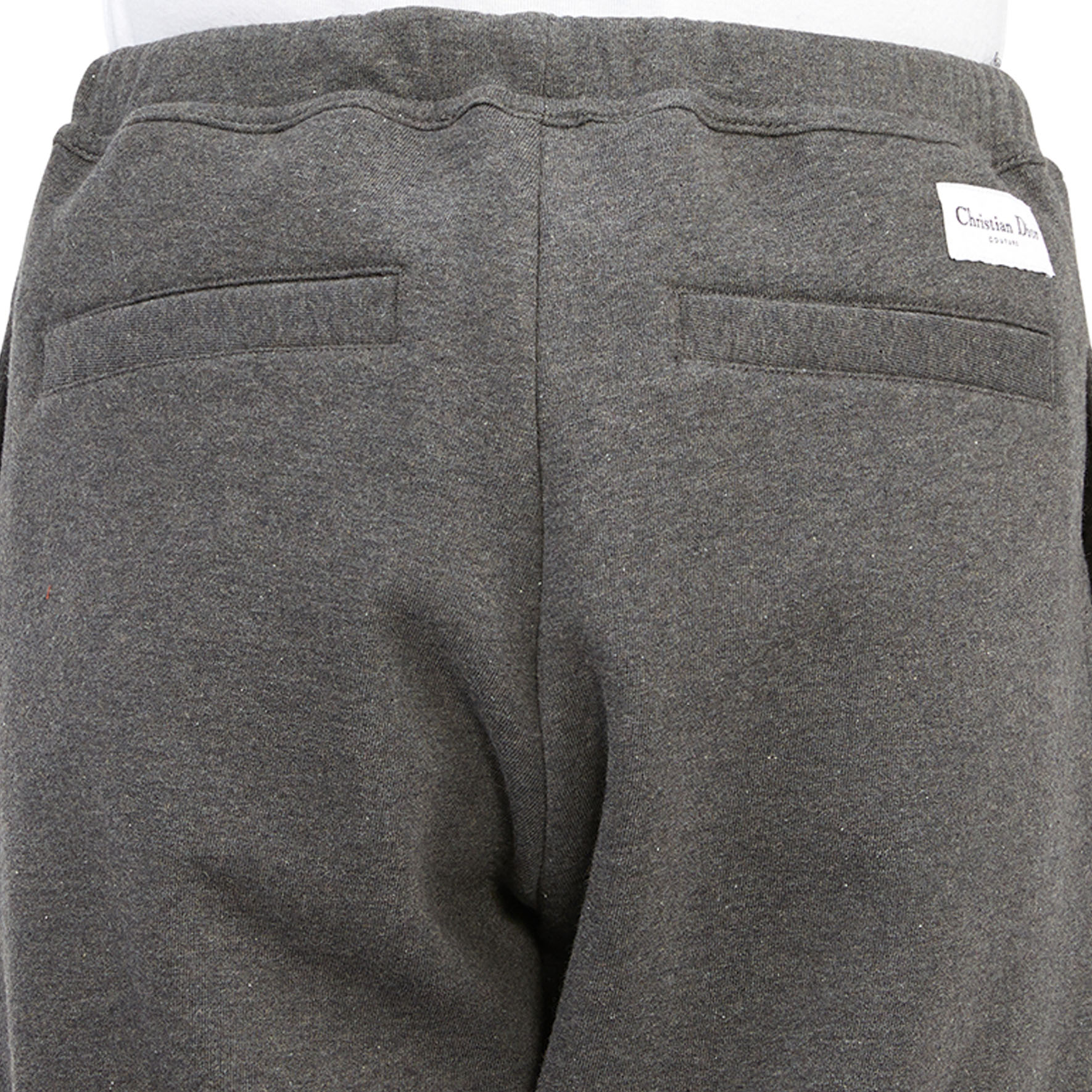 Sizing Celana Jogger Rajut Abu-Abu DIOR SS22 dengan Tali Serut. 243J130A0802C840