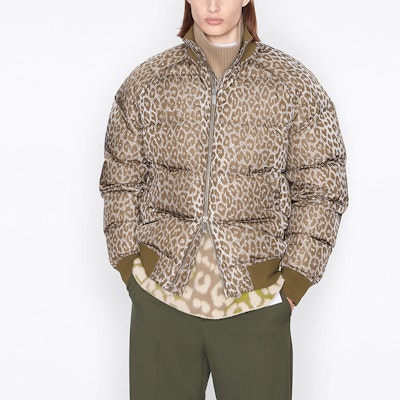 DIOR SS22 레오파드 프린트 지퍼 퍼퍼 자켓 베이지 긴팔. 213C411A5492-C188 Purchase DIOR SS22 레오파드 프린트 지퍼 퍼퍼 자켓 베이지 긴팔. 213C411A5492-C188